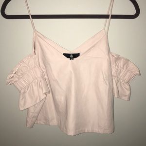 Missguided Light Pink Crop Top